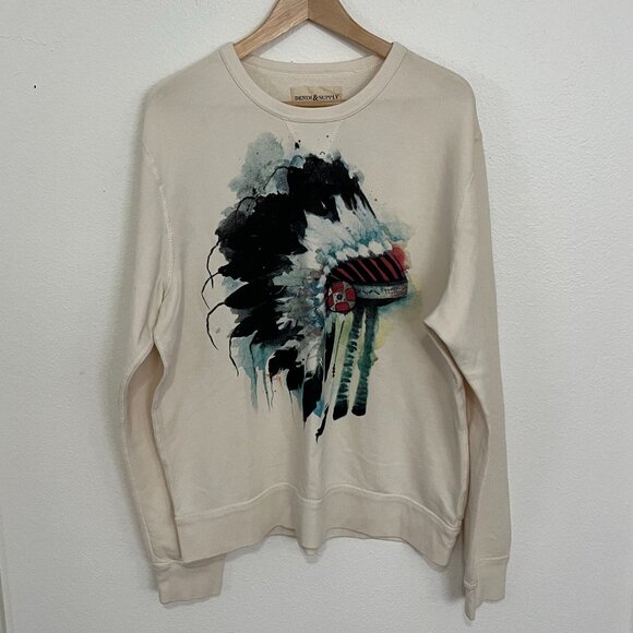 Denim & Supply Ralph Lauren Other - Denim & Supply Ralph Lauren | Vintage Indian Headdress Sweatshirt Cream, sizeXL